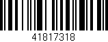 Código de barras (EAN, GTIN, SKU, ISBN): '41817318'