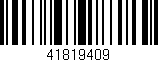 Código de barras (EAN, GTIN, SKU, ISBN): '41819409'