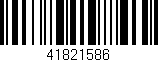Código de barras (EAN, GTIN, SKU, ISBN): '41821586'