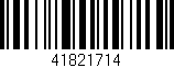 Código de barras (EAN, GTIN, SKU, ISBN): '41821714'