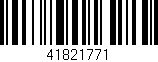 Código de barras (EAN, GTIN, SKU, ISBN): '41821771'