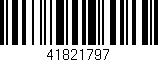Código de barras (EAN, GTIN, SKU, ISBN): '41821797'