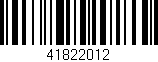Código de barras (EAN, GTIN, SKU, ISBN): '41822012'