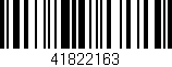 Código de barras (EAN, GTIN, SKU, ISBN): '41822163'