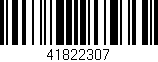 Código de barras (EAN, GTIN, SKU, ISBN): '41822307'