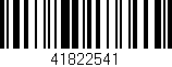Código de barras (EAN, GTIN, SKU, ISBN): '41822541'
