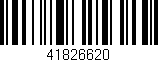 Código de barras (EAN, GTIN, SKU, ISBN): '41826620'