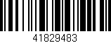 Código de barras (EAN, GTIN, SKU, ISBN): '41829483'