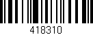 Código de barras (EAN, GTIN, SKU, ISBN): '418310'