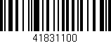 Código de barras (EAN, GTIN, SKU, ISBN): '41831100'