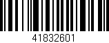 Código de barras (EAN, GTIN, SKU, ISBN): '41832601'