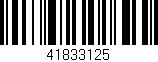 Código de barras (EAN, GTIN, SKU, ISBN): '41833125'
