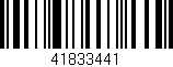 Código de barras (EAN, GTIN, SKU, ISBN): '41833441'