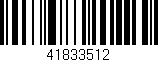 Código de barras (EAN, GTIN, SKU, ISBN): '41833512'