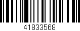 Código de barras (EAN, GTIN, SKU, ISBN): '41833568'