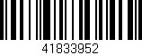 Código de barras (EAN, GTIN, SKU, ISBN): '41833952'