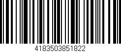 Código de barras (EAN, GTIN, SKU, ISBN): '4183503851822'