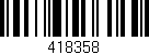 Código de barras (EAN, GTIN, SKU, ISBN): '418358'