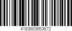 Código de barras (EAN, GTIN, SKU, ISBN): '4183603853672'