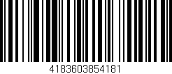 Código de barras (EAN, GTIN, SKU, ISBN): '4183603854181'