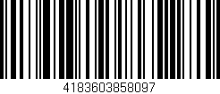 Código de barras (EAN, GTIN, SKU, ISBN): '4183603858097'
