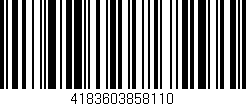 Código de barras (EAN, GTIN, SKU, ISBN): '4183603858110'