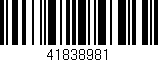 Código de barras (EAN, GTIN, SKU, ISBN): '41838981'