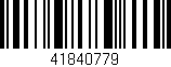 Código de barras (EAN, GTIN, SKU, ISBN): '41840779'