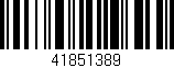 Código de barras (EAN, GTIN, SKU, ISBN): '41851389'