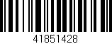 Código de barras (EAN, GTIN, SKU, ISBN): '41851428'