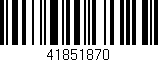Código de barras (EAN, GTIN, SKU, ISBN): '41851870'