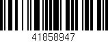 Código de barras (EAN, GTIN, SKU, ISBN): '41858947'