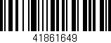 Código de barras (EAN, GTIN, SKU, ISBN): '41861649'