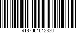Código de barras (EAN, GTIN, SKU, ISBN): '4187001012839'