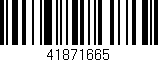 Código de barras (EAN, GTIN, SKU, ISBN): '41871665'