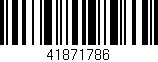 Código de barras (EAN, GTIN, SKU, ISBN): '41871786'