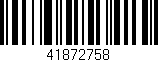 Código de barras (EAN, GTIN, SKU, ISBN): '41872758'