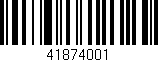 Código de barras (EAN, GTIN, SKU, ISBN): '41874001'