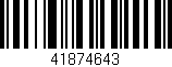 Código de barras (EAN, GTIN, SKU, ISBN): '41874643'