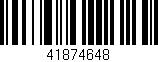 Código de barras (EAN, GTIN, SKU, ISBN): '41874648'