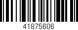 Código de barras (EAN, GTIN, SKU, ISBN): '41875606'