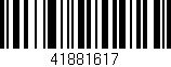 Código de barras (EAN, GTIN, SKU, ISBN): '41881617'