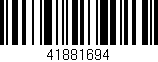Código de barras (EAN, GTIN, SKU, ISBN): '41881694'