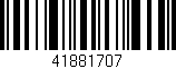 Código de barras (EAN, GTIN, SKU, ISBN): '41881707'