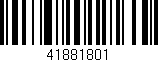 Código de barras (EAN, GTIN, SKU, ISBN): '41881801'