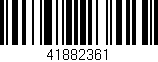 Código de barras (EAN, GTIN, SKU, ISBN): '41882361'