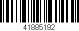 Código de barras (EAN, GTIN, SKU, ISBN): '41885192'