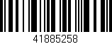 Código de barras (EAN, GTIN, SKU, ISBN): '41885258'