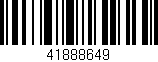 Código de barras (EAN, GTIN, SKU, ISBN): '41888649'