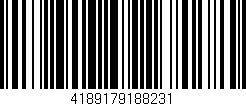 Código de barras (EAN, GTIN, SKU, ISBN): '4189179188231'